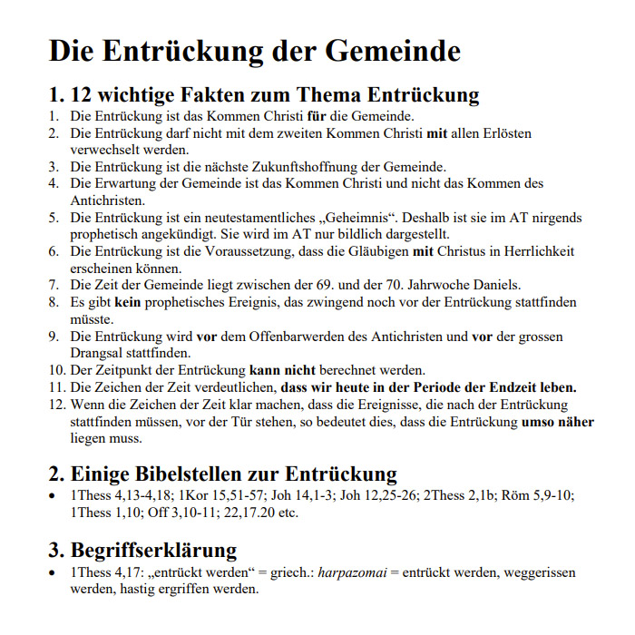 Die Entrückung der Gemeinde